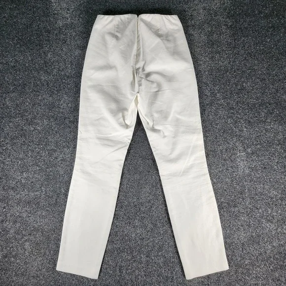 Rag & Bone Womens White Cotton Mid Rise Zip Back Straight Leg Pants Size2(24x26) - Picture 3 of 10